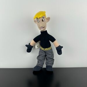 Disney Rare Kim Possible Ron Stoppable 8” Black Gray Yellow Plush Stuffed Doll